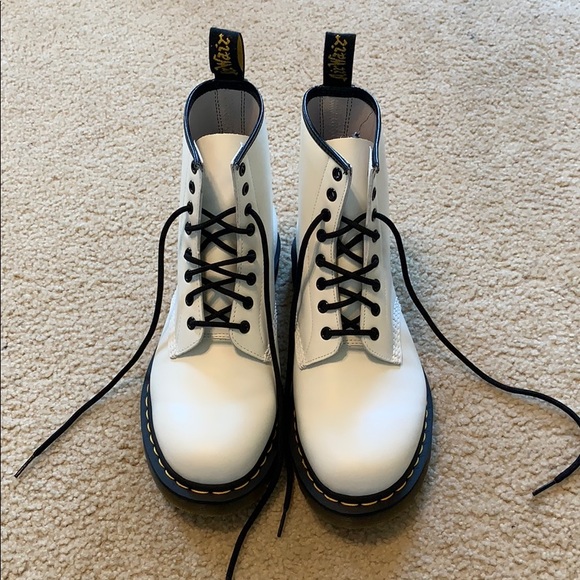 white smooth doc martens